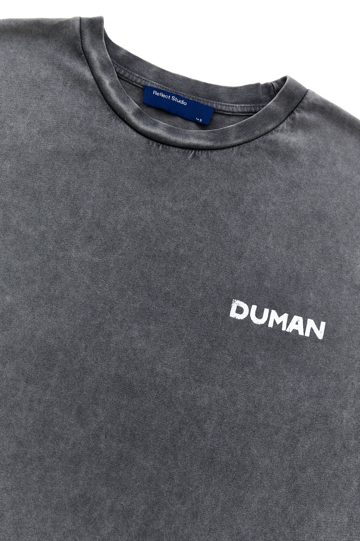 T-04 / Logo Oversize T-Shirt - Antrasit Gri Yıkanmış