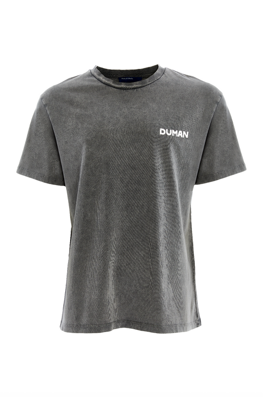 T-04 / Logo Oversize T-Shirt - Antrasit Gri Yıkanmış